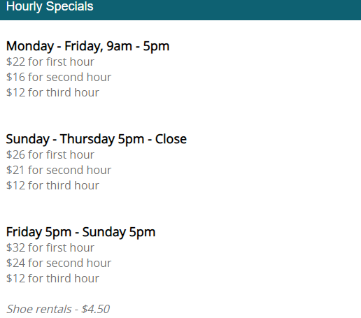 Hourly Specials